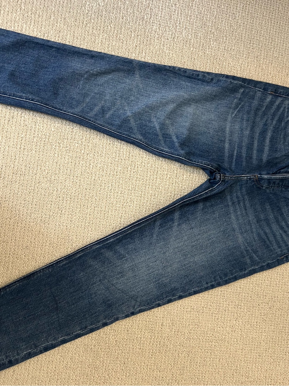 Denim Forum High-Rise Skinny Jeans in Dark Blue